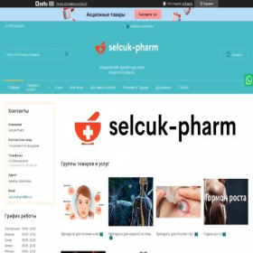 Скриншот главной страницы сайта selcuk-pharm.ru