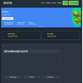 Скриншот главной страницы сайта selector13.gg