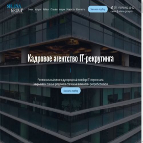 Скриншот главной страницы сайта selena-group.ru