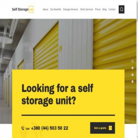 Скриншот главной страницы сайта selfstorage.kyiv.ua