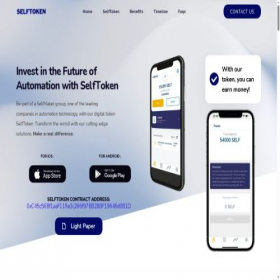 Скриншот главной страницы сайта selftoken.io