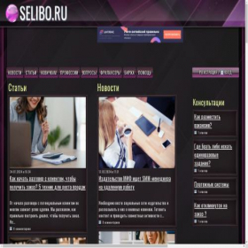 Скриншот главной страницы сайта selibo.ru