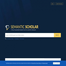 Скриншот главной страницы сайта semanticscholar.org