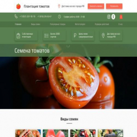 Скриншот главной страницы сайта semena-tomaty.ru