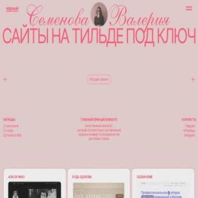Скриншот главной страницы сайта semenova-web.ru