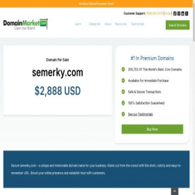 Скриншот главной страницы сайта semerky.com