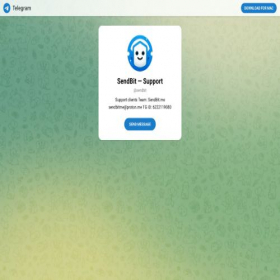 Скриншот главной страницы сайта sendbit.me