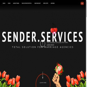 Скриншот главной страницы сайта sender.services