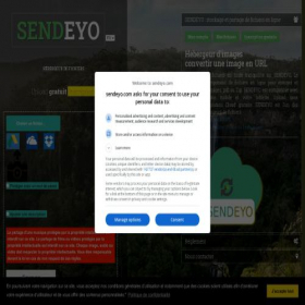 Скриншот главной страницы сайта sendeyo.com