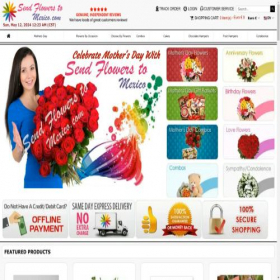 Скриншот главной страницы сайта sendflowerstomexico.com