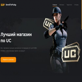 Скриншот главной страницы сайта sendtopubg.top