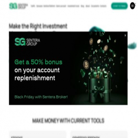 Скриншот главной страницы сайта sentera-group.com