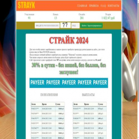 Скриншот главной страницы сайта seo-strayk.mom