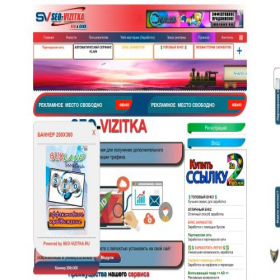 Скриншот главной страницы сайта seo-vizitka.ru