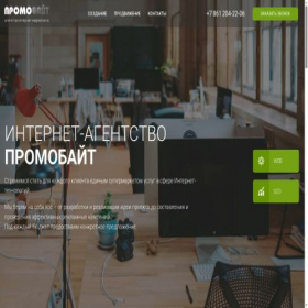 Скриншот главной страницы сайта seo.promobyte.ru