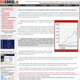 Скриншот главной страницы сайта seoconsul.ru
