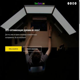 Скриншот главной страницы сайта seoguru.su