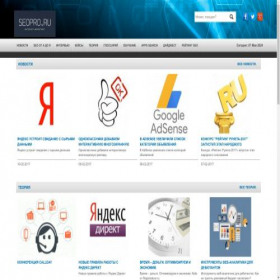 Скриншот главной страницы сайта seopro.ru