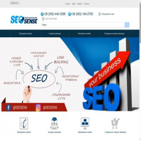 Скриншот главной страницы сайта seosense.com.ua