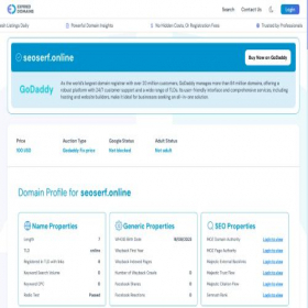 Скриншот главной страницы сайта seoserf.online