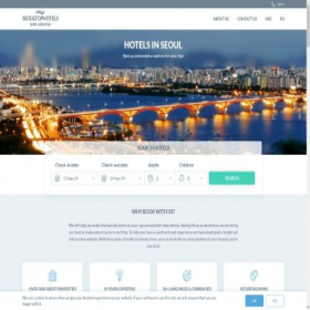 Скриншот главной страницы сайта seoultophotels.com