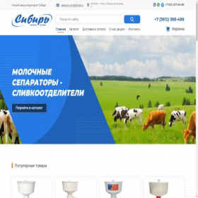 Скриншот главной страницы сайта separator-omsk.ru