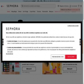 Скриншот главной страницы сайта sephora.fr