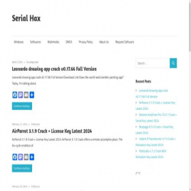 Скриншот главной страницы сайта serialhax.com