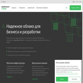 Скриншот главной страницы сайта servermall.online