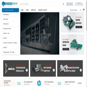 Скриншот главной страницы сайта servertechsupply.com