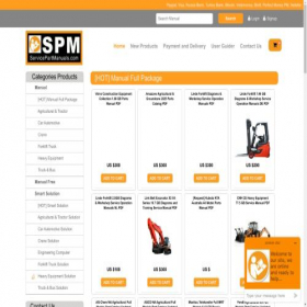 Скриншот главной страницы сайта servicepartmanuals.com