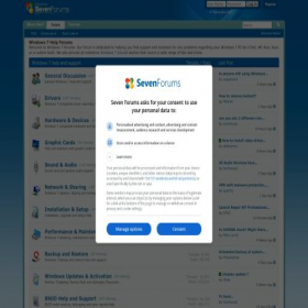 Скриншот главной страницы сайта sevenforums.com