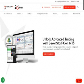 Скриншот главной страницы сайта sevenstarfx.com