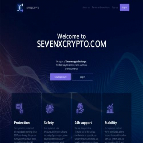 Скриншот главной страницы сайта sevenxcrypto.com
