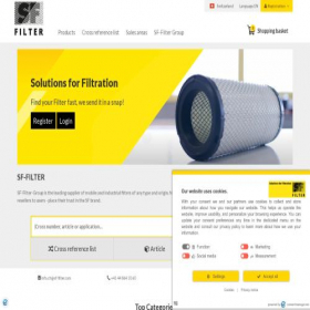 Скриншот главной страницы сайта sf-filter.com