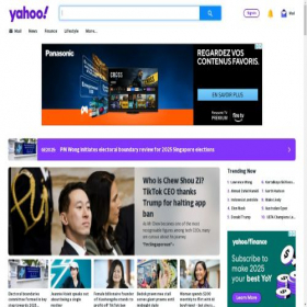 Скриншот главной страницы сайта sg.yahoo.com