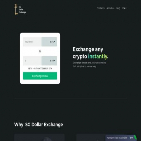 Скриншот главной страницы сайта sgdollarexchange.com