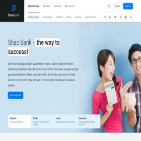 Скриншот главной страницы сайта shaobank.com