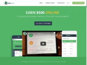 Скриншот главной страницы сайта sharecash.co