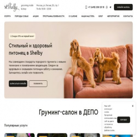 Скриншот главной страницы сайта shelbygrooming.ru