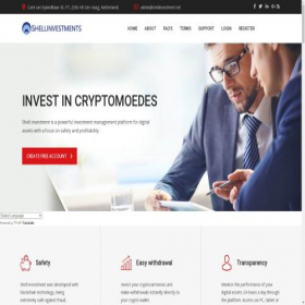 Скриншот главной страницы сайта shellinvestment.net