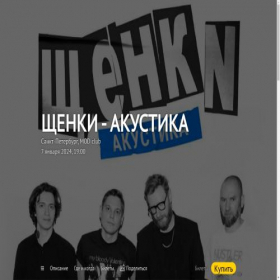 Скриншот главной страницы сайта shenkeespb.ticketscloud.org