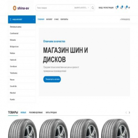 Скриншот главной страницы сайта shina-av.ru