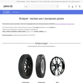 Скриншот главной страницы сайта shina44.ru