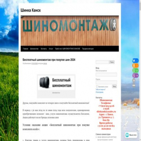 Скриншот главной страницы сайта shinkansk.ru