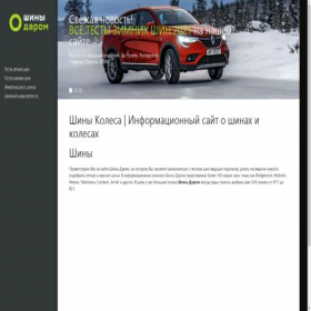 Скриншот главной страницы сайта shiny-darom.ru