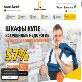 Скриншот главной страницы сайта shkafy-kupit.ru