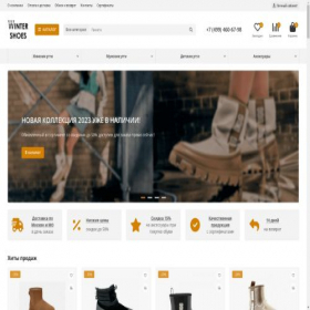 Скриншот главной страницы сайта shoes-winter.ru