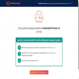 Скриншот главной страницы сайта shokolad-fontan.ru