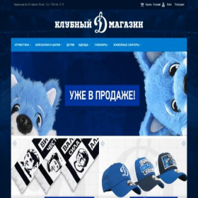 Скриншот главной страницы сайта shop.dynamo.ru